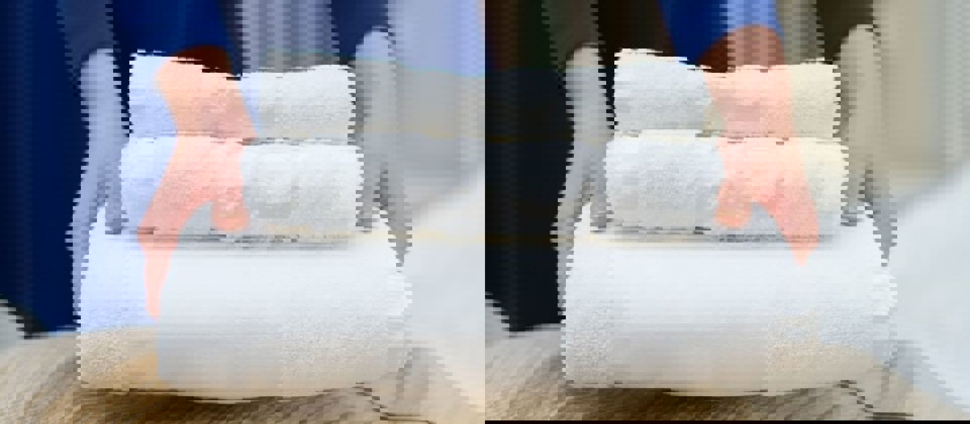 Woman Changing Hotel Room Towels Min